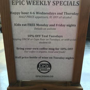 Epic Food Co Wilmington Menu Epic Food Co Wilmington Menu