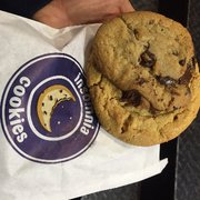 Insomnia Cookies - New York, NY, United States. National Cookie Day. Free Chocolate Chunk with any purchase.