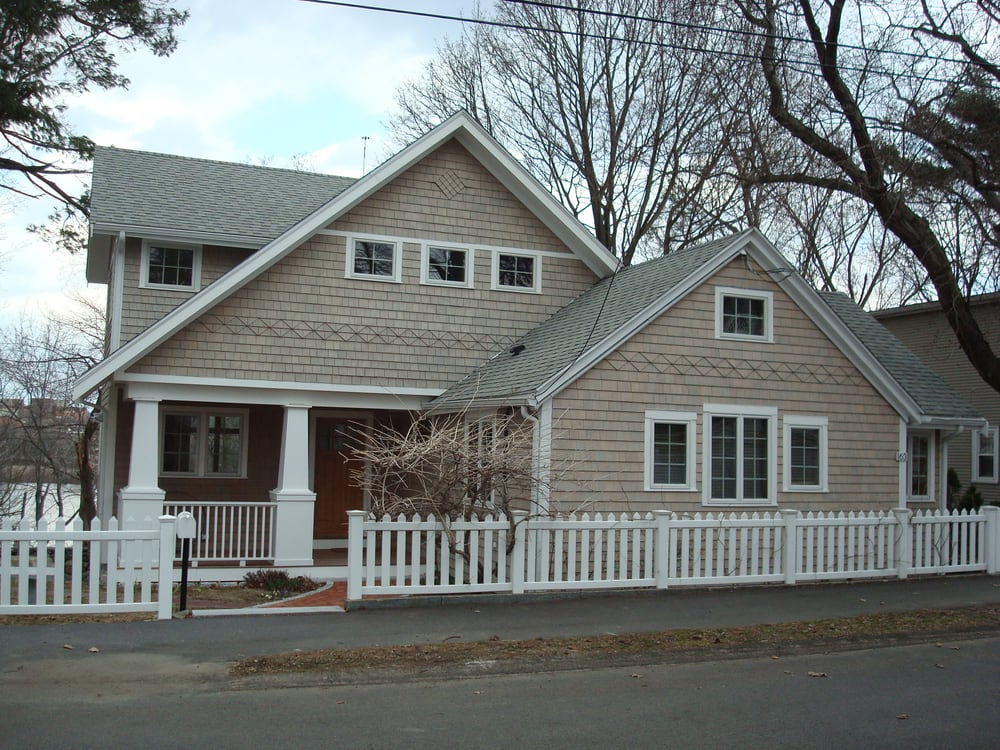 Cabots Cape Cod grey stain with Benjamin Moore Softgloss