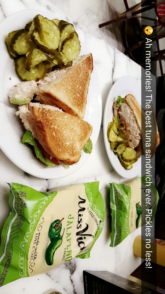 Tuna Salad Sandwich On White Bread Toasted Yelp