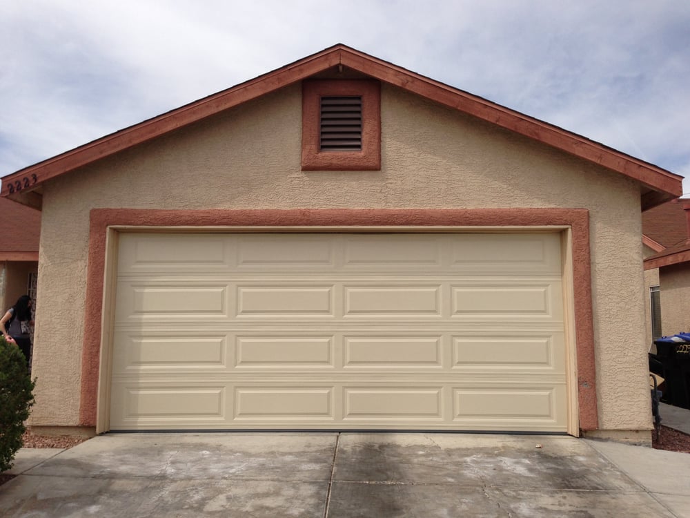 16x7 Unique 24 Gauge Almond Long Panel Design Yelp Photo Of Damian Douglas Garage Door Service Las Vegas Nv United States