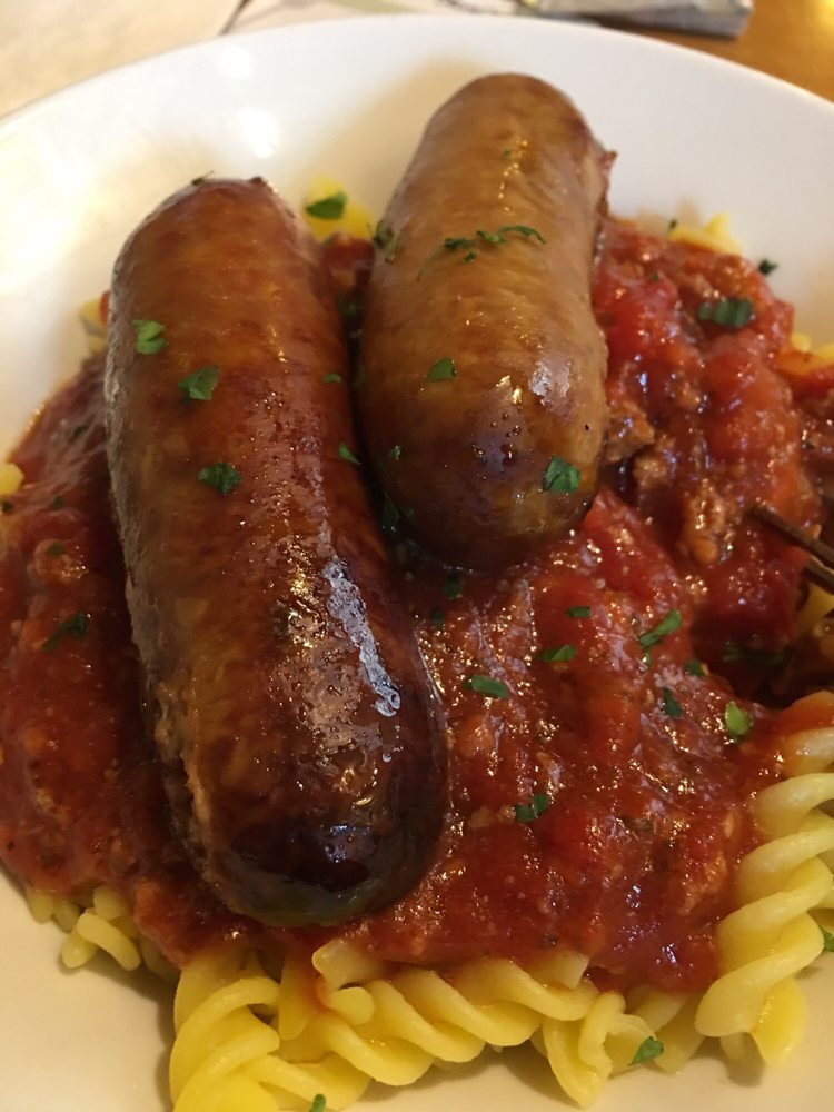 Gluten Free Rotini With Traditional Meat Sauce And Sausage Yelp