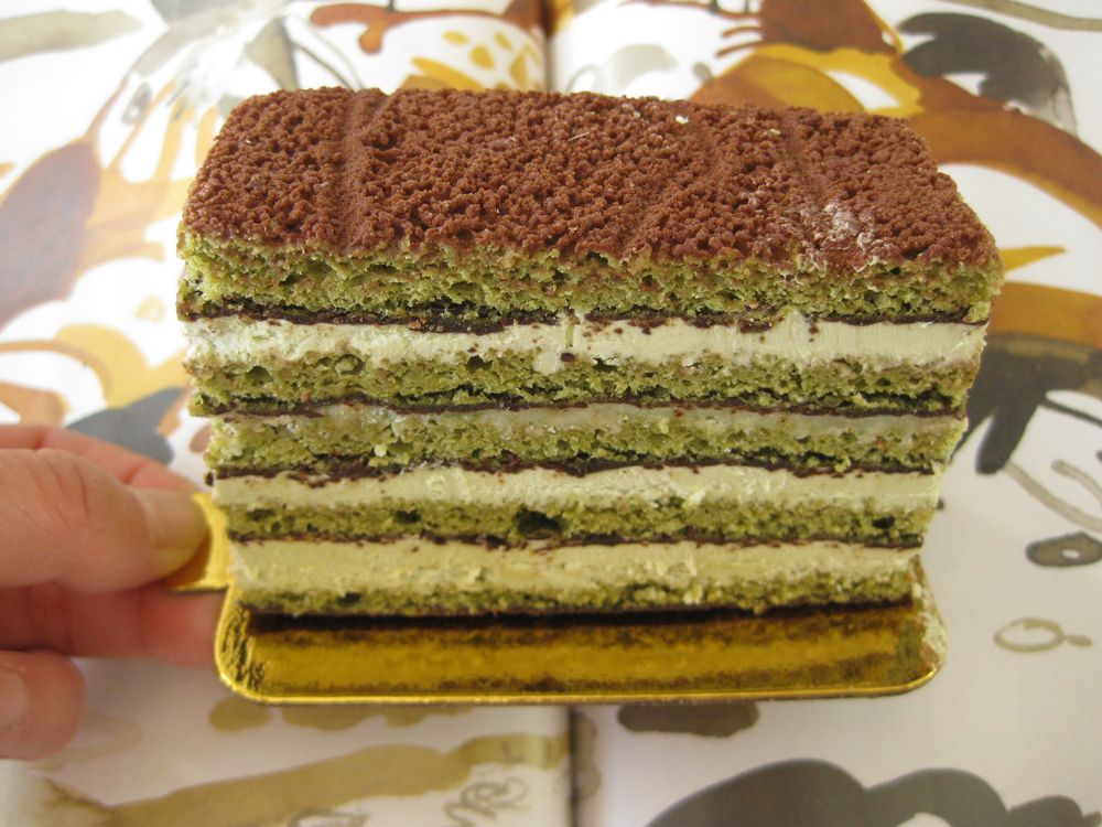 Matcha Opera cake (4.5) from the cafe by the entrance.The
