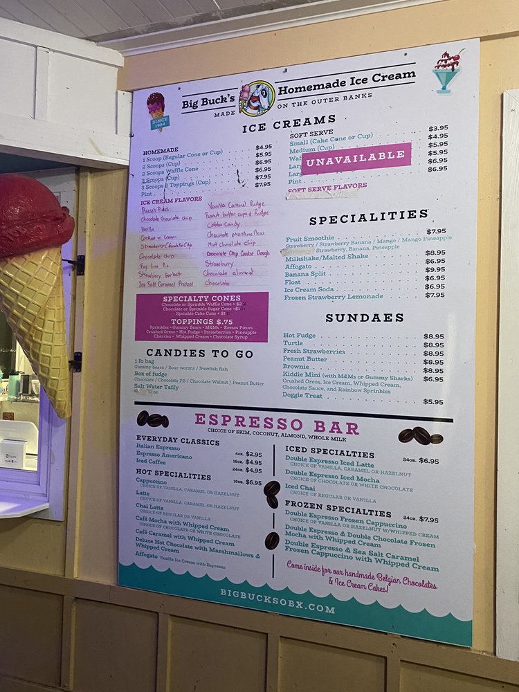 Big Buck's Homemade Ice Cream