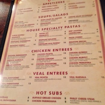 Roma Italian Restaurant Menu Minden La Roma Italian Restaurant Menu Minden La