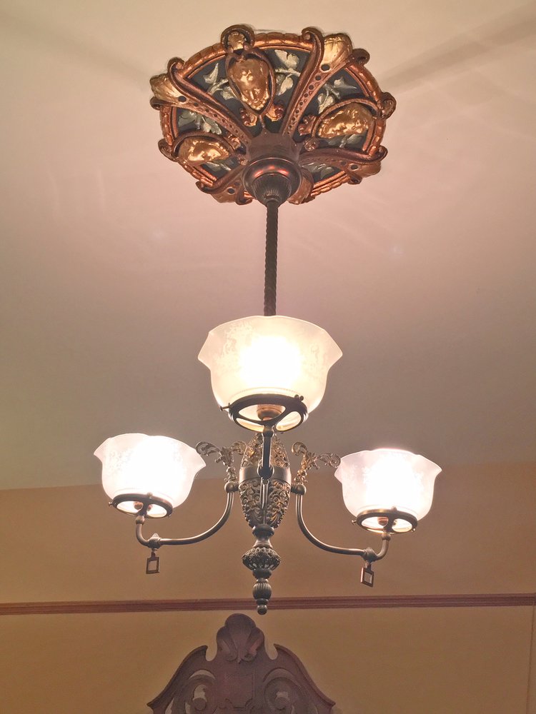 Stunning Open Casting 19th Century Gas Light Fixture
