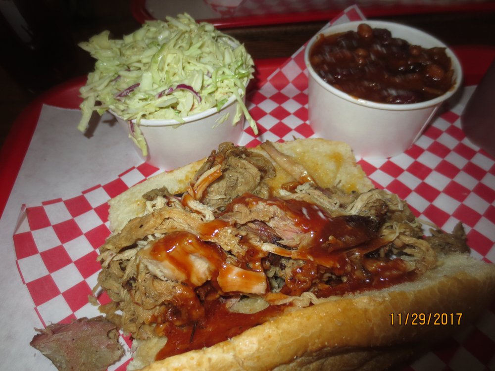Photo of Big B's Texas BBQ - Henderson, NV, United States. pulled pork sandwich w/2 sides