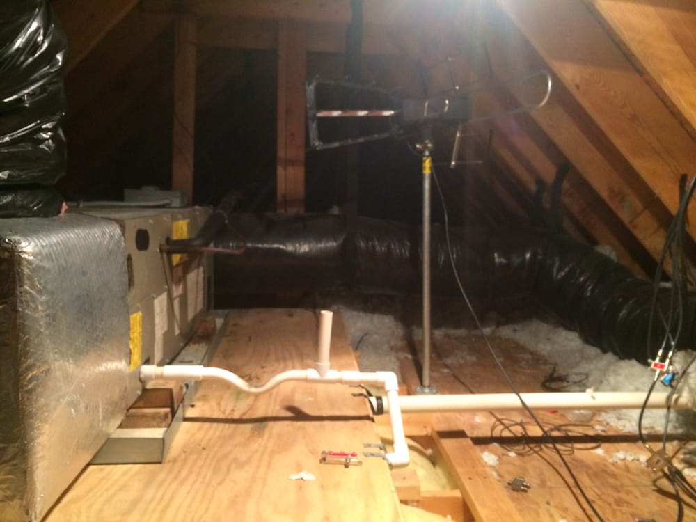 Condensate Drain For The Attic Air Handling Unit Of A Split System 8 Photos For Quali Check Home Inspections