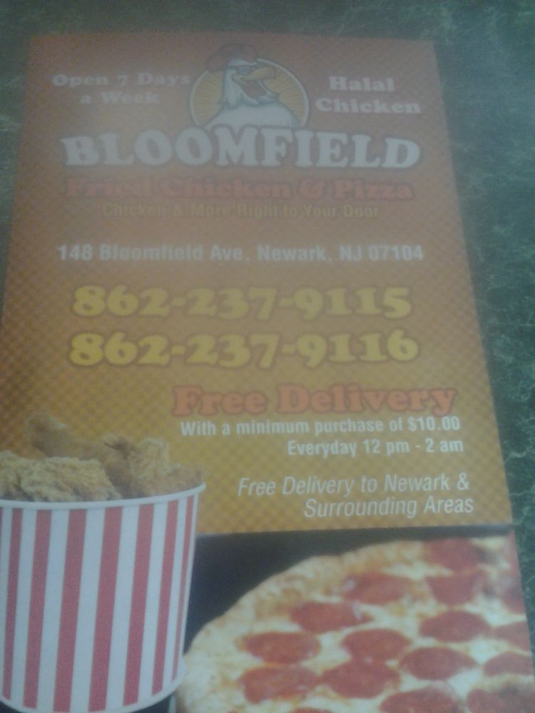Bloomfield Fried Chicken and Pizza Pizza 148 Bloomfield Ave, Newark