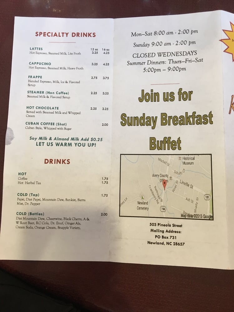 Online Menu Of Kayes Kitchen Restaurant Newland North Carolina