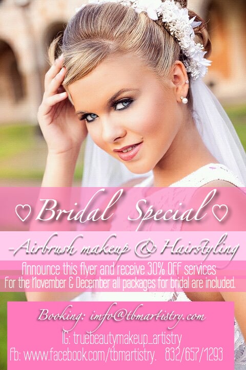 bridal special mention this flyer and yelp and you will receive 30 bridal flyers