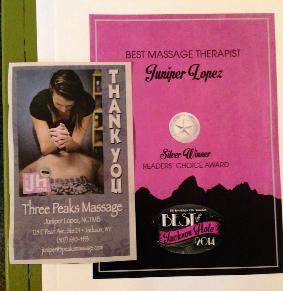Three Peaks Massage Massage 125 E Pearl Ave, Jackson, WY Phone