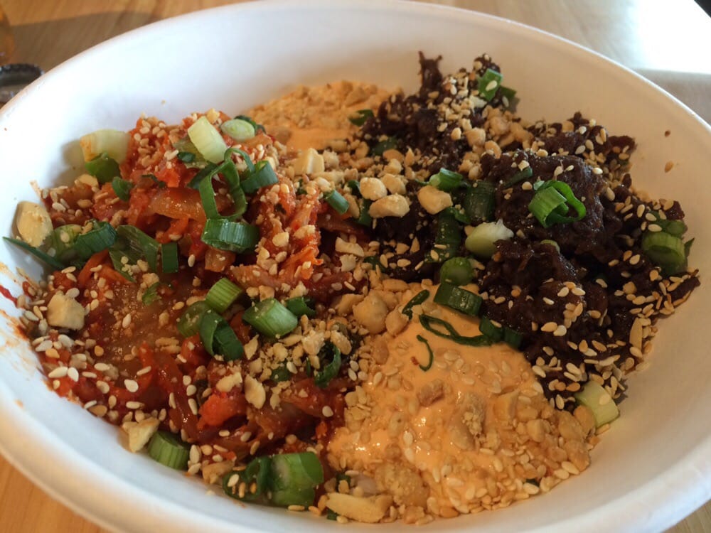 Yum Yum Rice Bowl Korean Bbq Beef Short Ribs With Kimchee Over