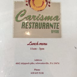 Carisma Restaurant Skippack Pa Menu Carisma Restaurant Skippack Pa Menu