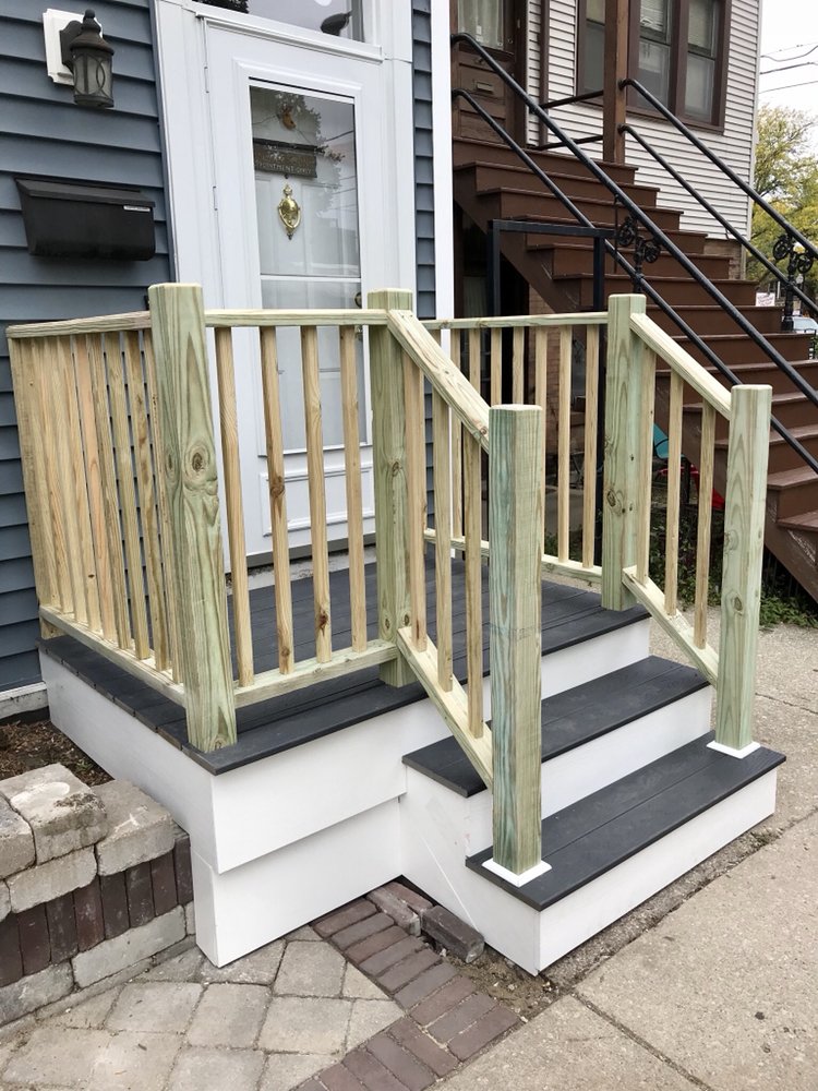 Trex Decking Front Porch Roscoevillage Yelp Photo Of 4th Generation Construction Chicago Il United States Trex Decking