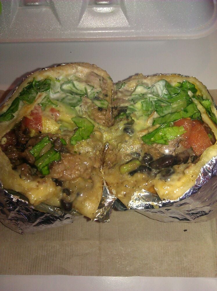 Inside Of My Steak Quesarito quesadilla Opened Up Once To Add Burrito