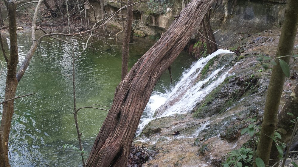 Waterfall at Wild Basin Wilderness Preserve in Austin Texas