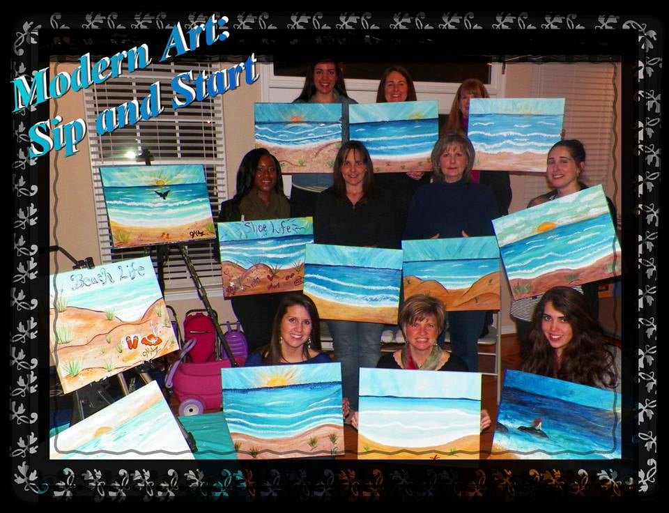 Modern Art Sip &amp; Start Paint &amp; Sip 313 Shad Ln