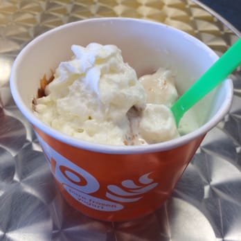 yogurt frozen cream myo pure reese caramel whipped fudge pieces cup cake birthday monterey