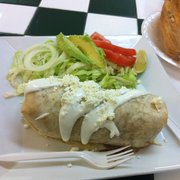 Photo of La Flor Bakery - Brooklyn, NY, United States. Carne asada burrito