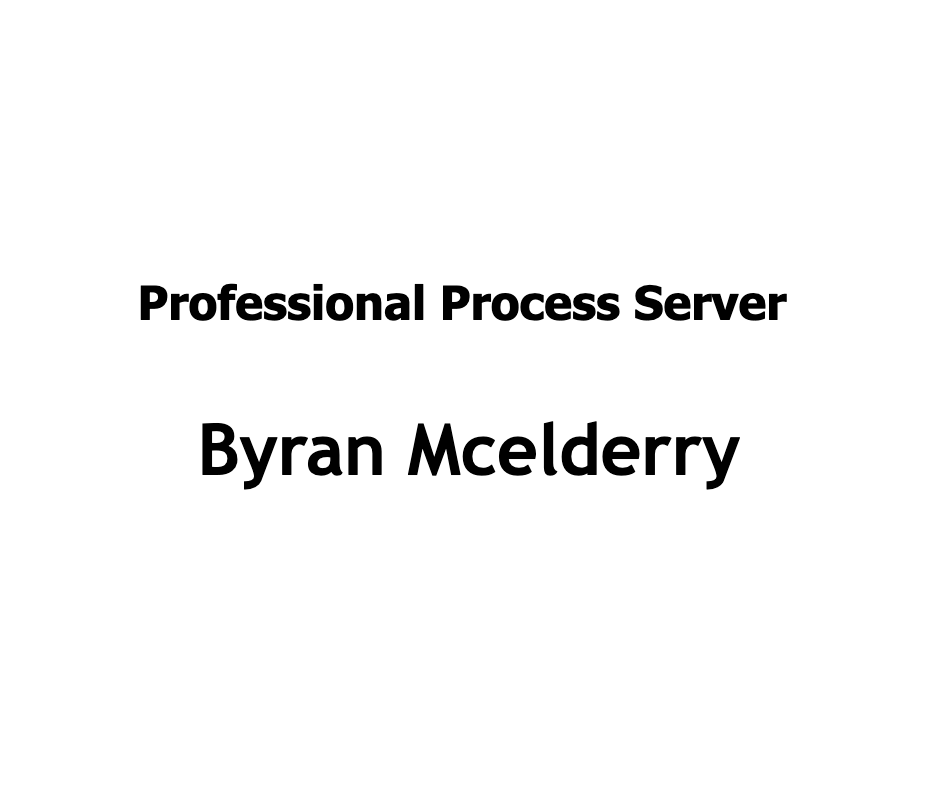Professional Process Server Byran McElderry