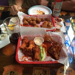 Backstreets Pub & Grill - Clemson, SC, United States. Appetizer sampler, 12 wings, beer