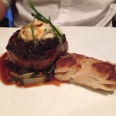 Filet of beef with caramelized onion