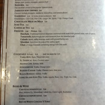 La Cabana Restaurant Ottawa Menu La Cabana Restaurant Ottawa Menu