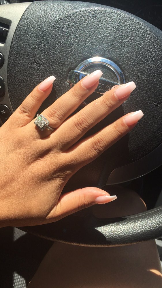 Dip Powder Color 126 Coffin Shape With Tips By Danny Yelp