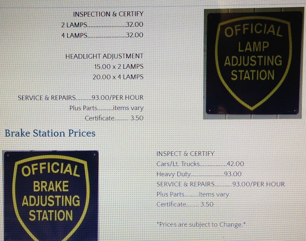 Brake And Light Inspection Station Lamp Photo Of Richard S Automotive Vista Ca United States Brake And Light Inspection