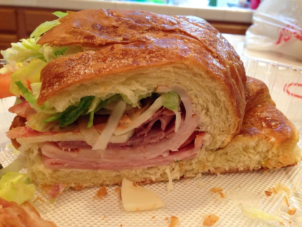 Inside the K Club croissant Ham, turkey, roast beef, bacon, lettuce