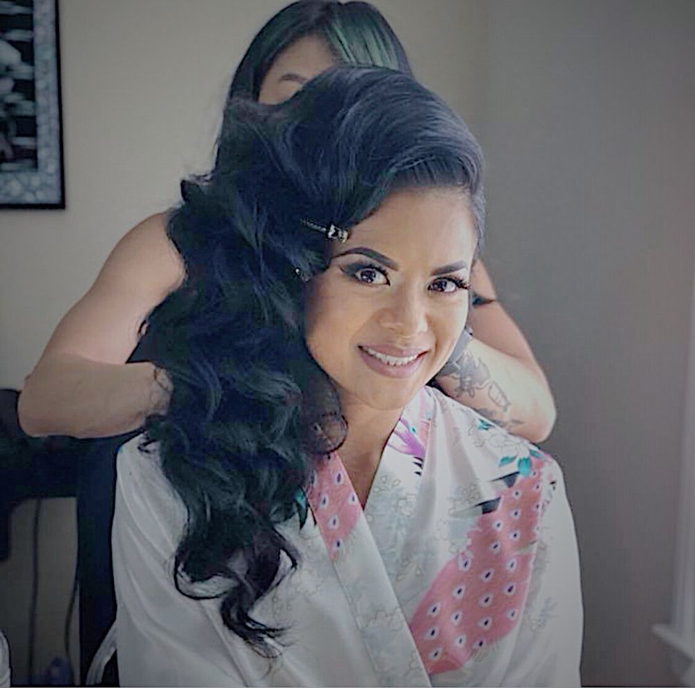 Off Site Bridal Hair Sexy Hollywood Waves For This Beautiful