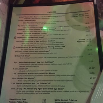 Sansei Restaurant Waikoloa Menu Sansei Restaurant Waikoloa Menu
