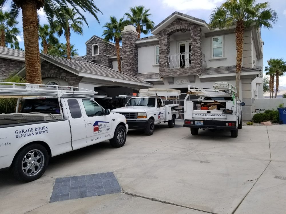 Hard At Work On Two Full Views Installed By 1st Call Garage Doors Photo Of 1st Call Garage Doors Repair And Service Las Vegas Nv United