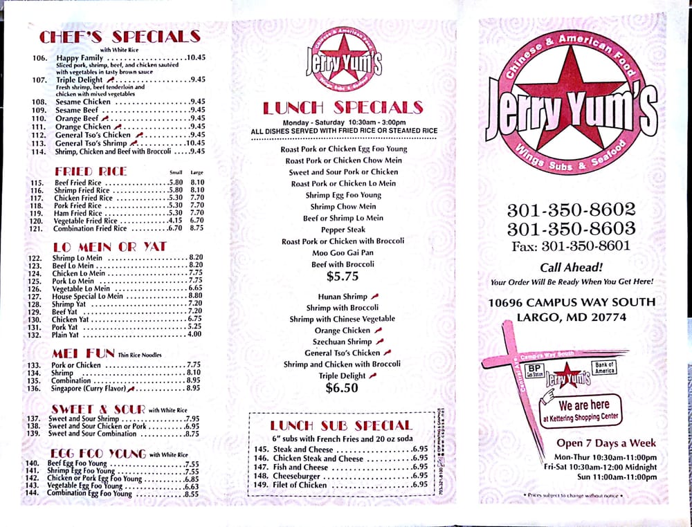 Jerry Yum’s 15 Photos & 24 Reviews Chinese 10696 Campus Way S