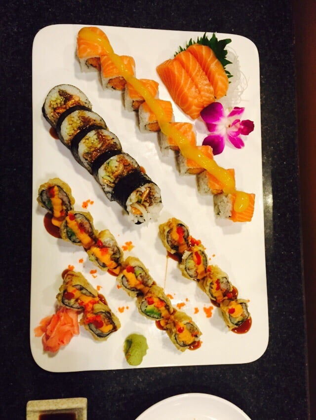Salmon Sashimi Mango Heaven Roll Skin Rocking Volcano Photo Of Osaka Sushi Restaurant Lexington Ky United States Salmon Sashimi