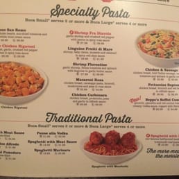 buca beppo di italian restaurant menu