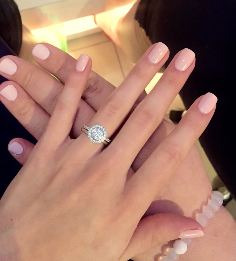 Matte And Glossy Finish In Pink Nails Are Romper Room By Photo Of Shire Nails And Spa New York Ny United States Matte
