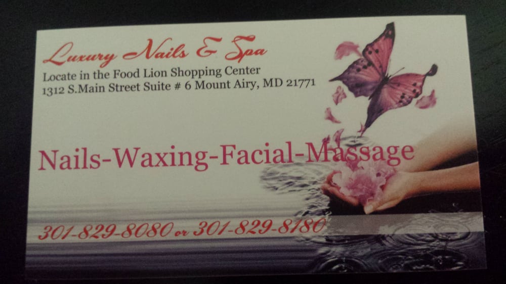 Luxury Nails & Spa Nail Salons 1312 S Main St, Mount Airy, MD