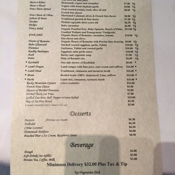 Maykadeh Restaurant San Francisco Menu Maykadeh Restaurant San Francisco Menu