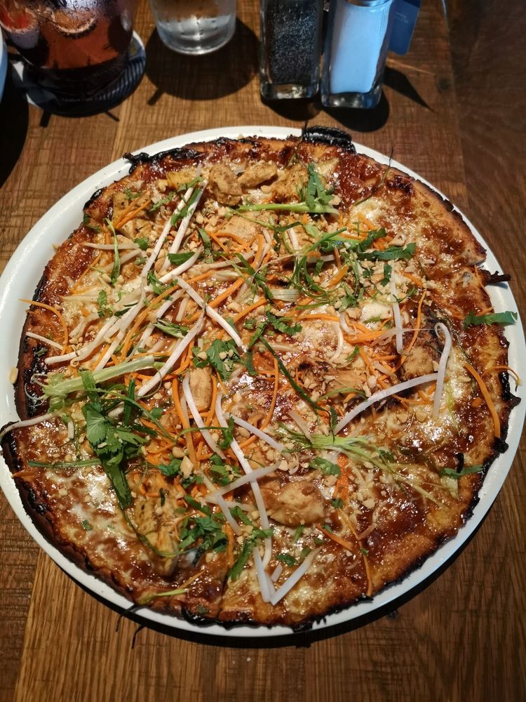 Thai Chicken Pizza On Cauliflower Crust Yelp