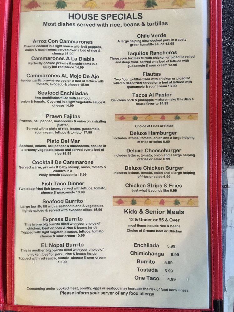 El Nopal 22 Reviews Mexican 625 Cherry St, Sumas, WA, United States Restaurant Reviews