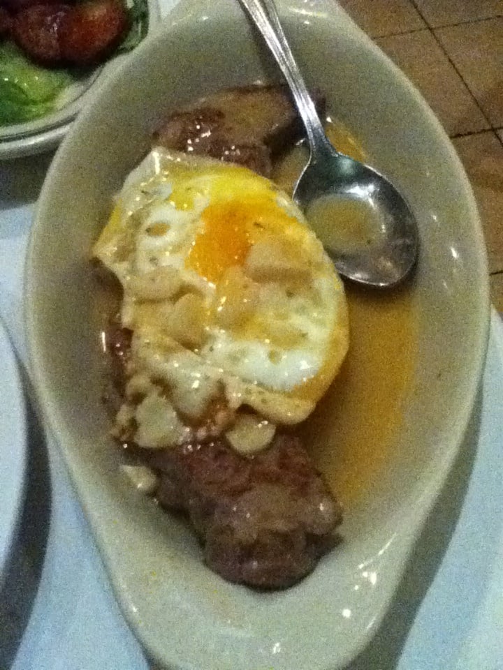 20 Portuguese sirloin steak with butter garlic wine sauce to die for