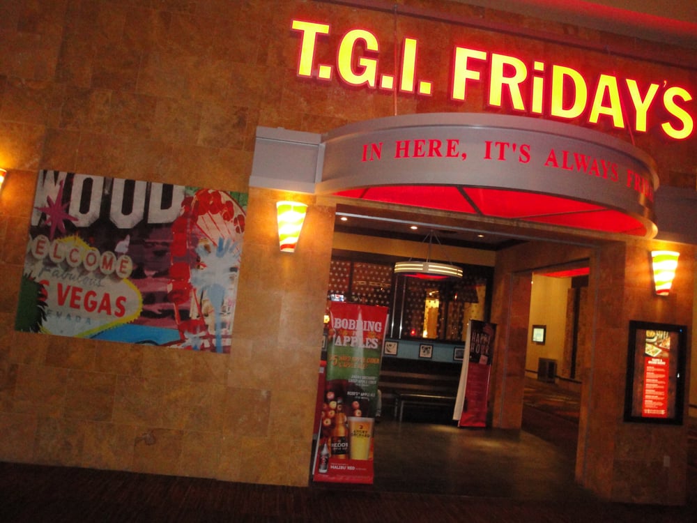 Dine-in Hours If you're looking for American food in a casual setting, T.G.I. Fridays is the place to be. From steaks and burgers to pasta dishes and salads, there is something on the menu to please anyone.
