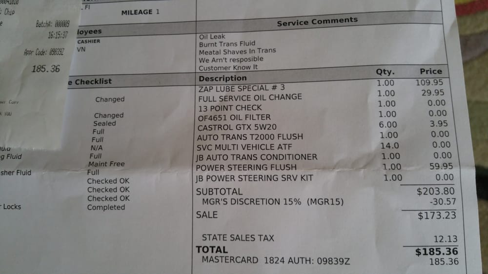 Zap Lube of North Bergen 13 Reviews Auto Repair 6900 Tonnelle Ave