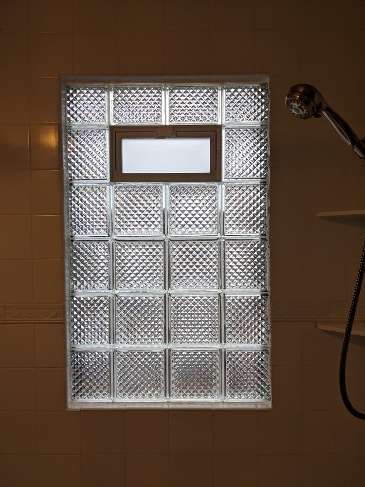 Brad Did The Tough Job Of Replacing A Glass Block Window