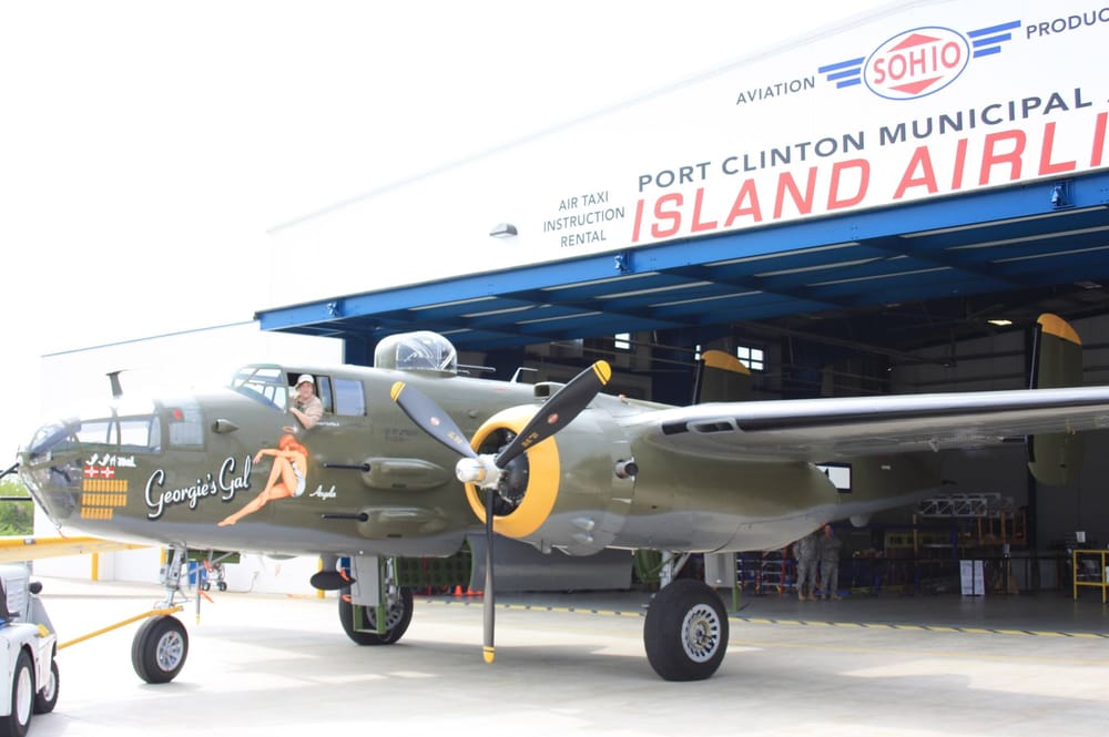 liberty aviation museum s b 25 georgie s gal outside of the museum