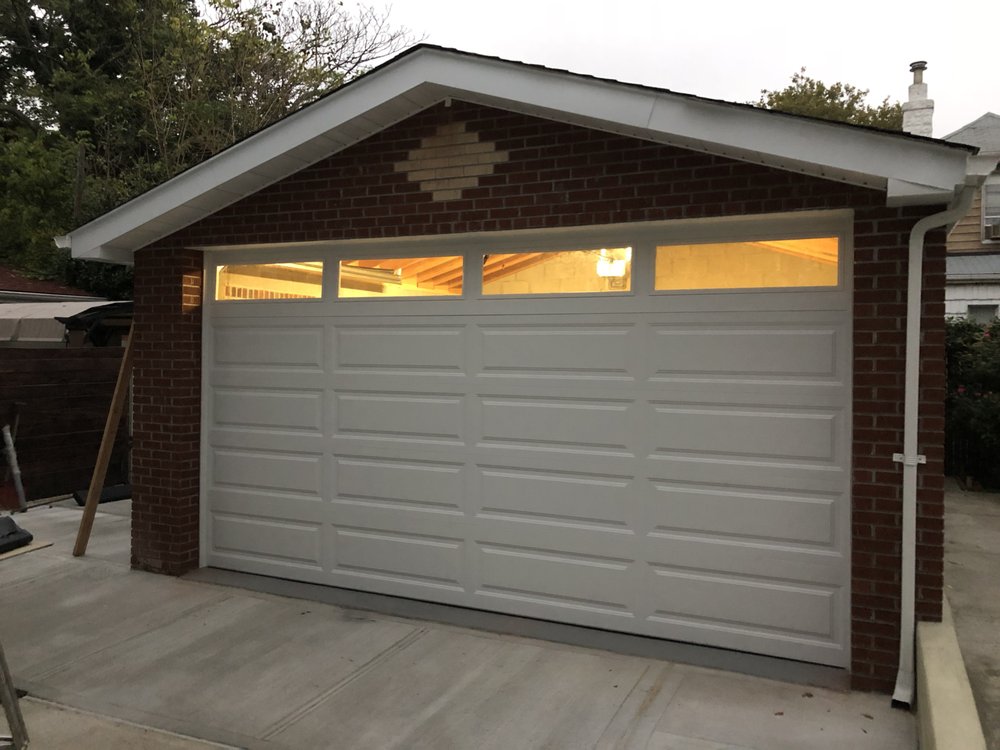 Custom Garage Door 15 X 8 White Long Panel Triple Layer Outdoor 28 Photos For Door Tech Garage Services