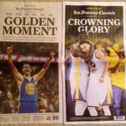 San Francisco Chronicle GSW Golden Moment /& Crowning Glory Newspapers!!!