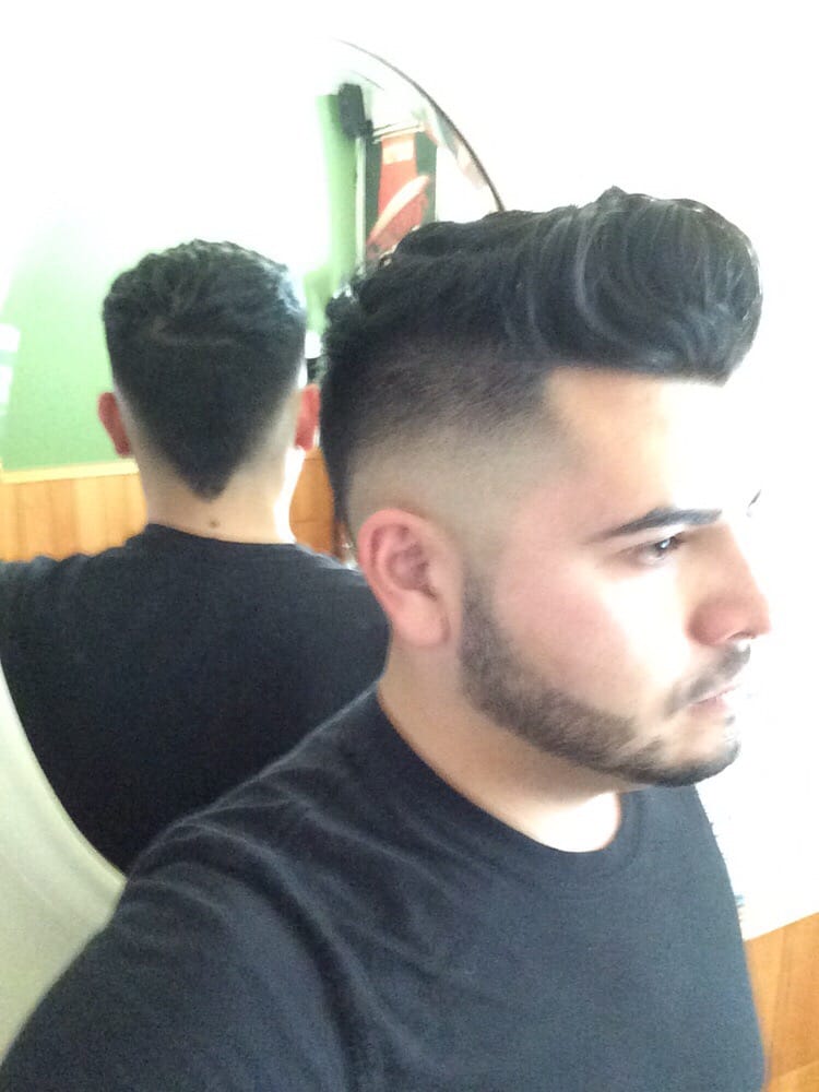 Blade Cut Fade With Fauxhawk Tail And Long Top Yelp Photo Of Jose S Barber Bwood Ca United States Blade Cut Fade
